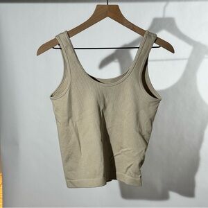 a new day Light Tan Ribbed Tank Top